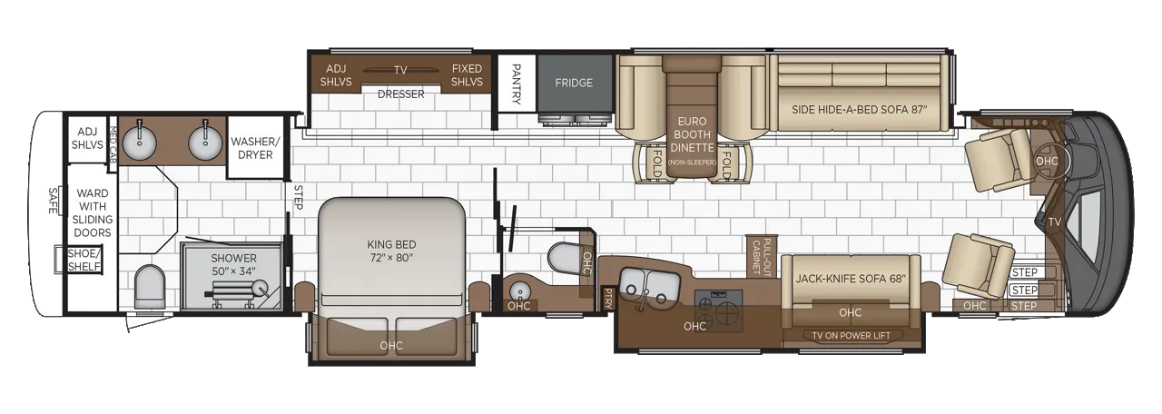 Newmar Essex 4551 floor plan