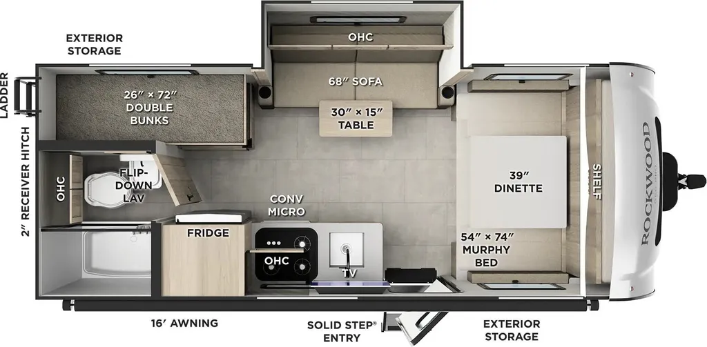 2026 Forest River GEO PRO G20BHT floor plan