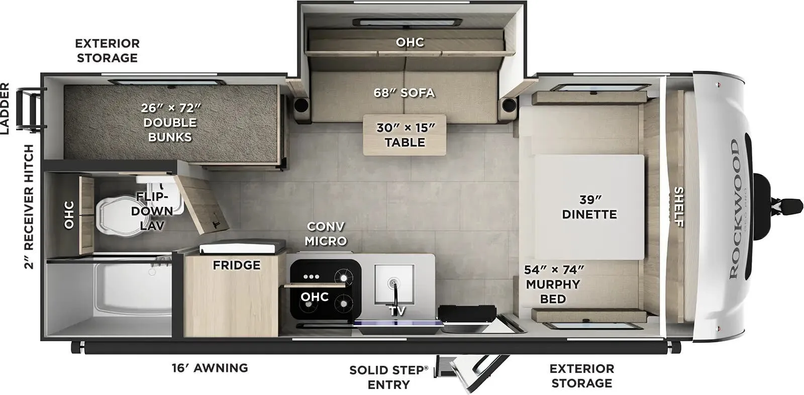 2026 Forest River GEO PRO G20BHT - Floor plan