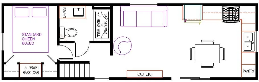 Elevation Park Model Company 3 Series 3-107 floor plan