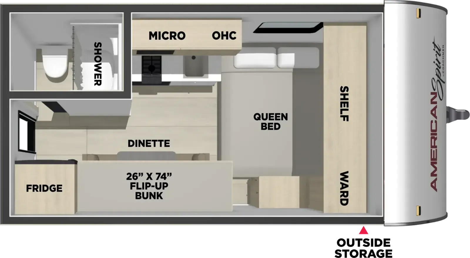 Coachmen American Spirit Compact 170LB floor plan