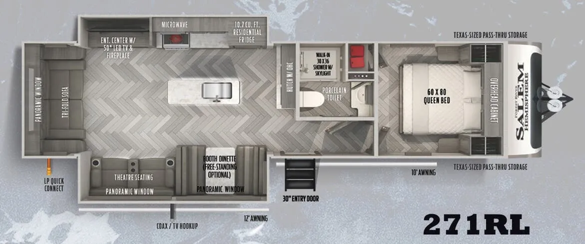 Forest River Salem Hemisphere 271RL floor plan