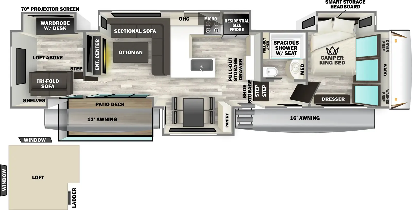 2026 Forest River Sabre 37RVMILES - Floor plan