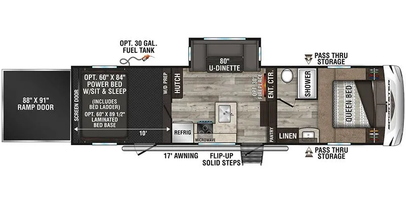 K-Z Sportster 311TH10 floor plan