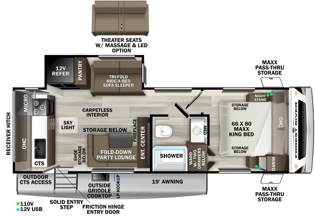 Forest River Wildcat ONE 248RKX floor plan