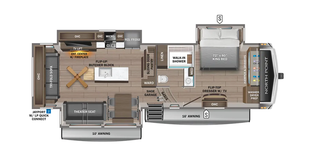 2024 Jayco North Point 310RLTS floor plan