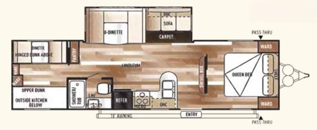Forest River Salem 30KQBSS floor plan