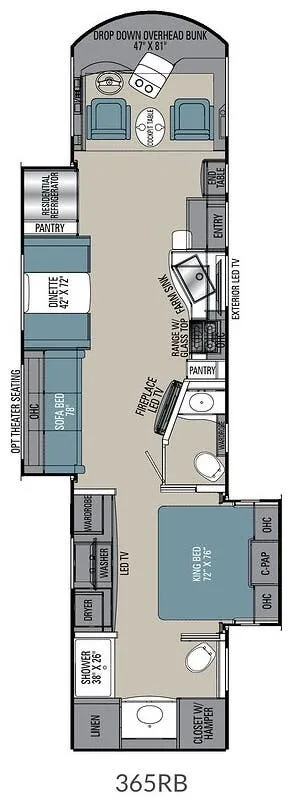 Coachmen Sportscoach SRS 365RB floor plan