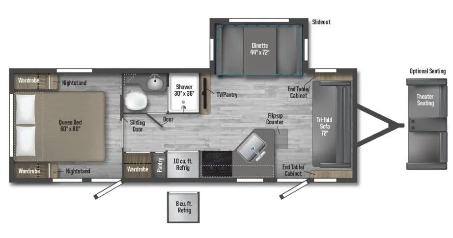 Winnebago Minnie 2500FL floor plan