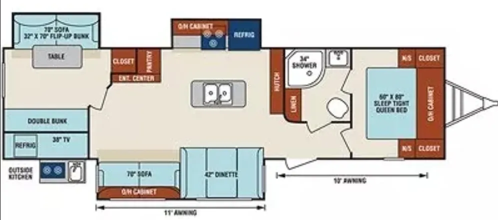 2017 Venture RV SPORTTREK 327VIK - Floor plan