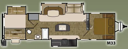 Heartland Mallard M33 floor plan