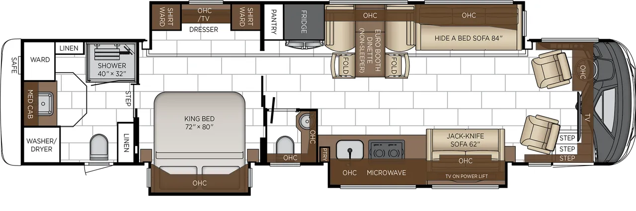 2027 Newmar Mountain Aire 4118 - Floor plan