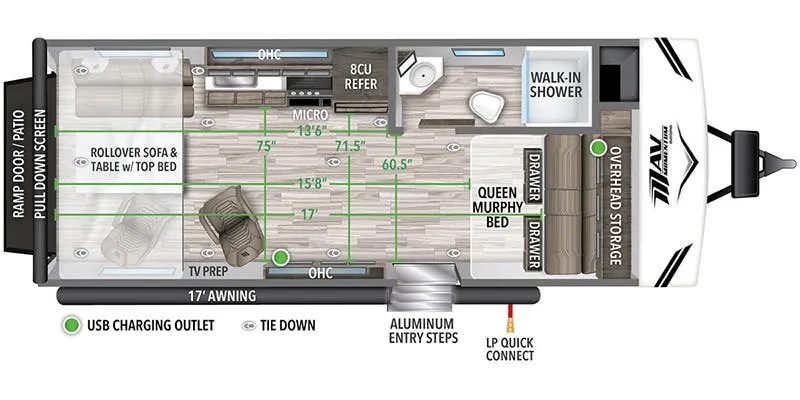 Grand Design Momentum MAV 22MAV floor plan