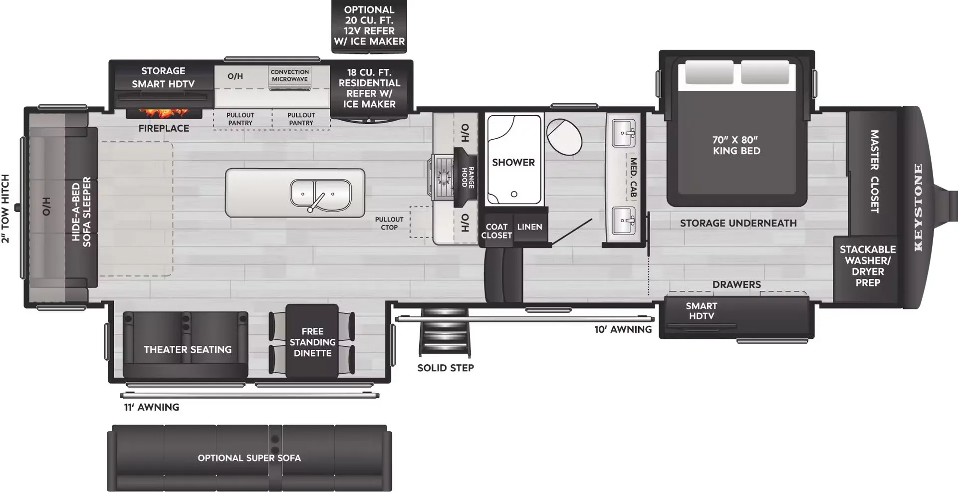 2026 Keystone Alpine 3303CK - Floor plan