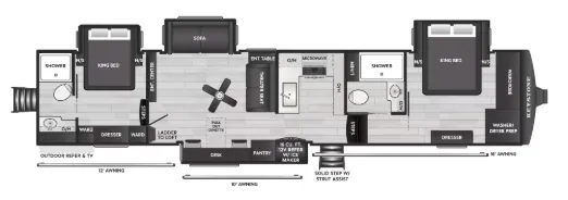 2027 Keystone Montana High Country 391TB - Floor plan