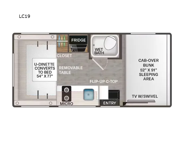 2026 Thor Motor Coach Quantum LC19 - Floor plan