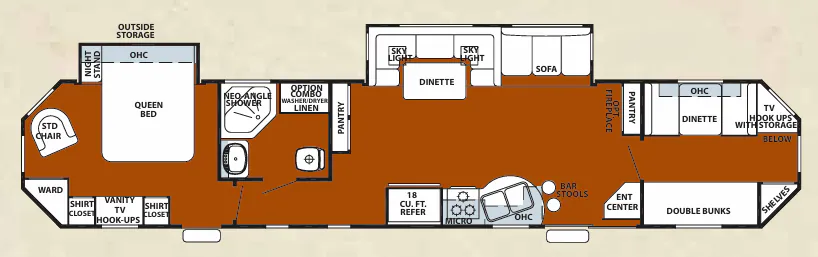 Forest River Cherokee 39BS floor plan