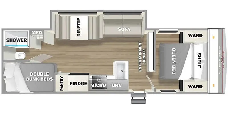 Prime Time Avenger LE 26DBSLE floor plan