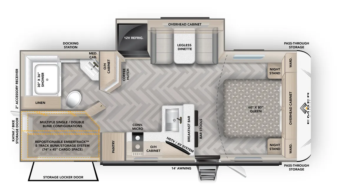 Ember RV E-Series 22ETS floor plan