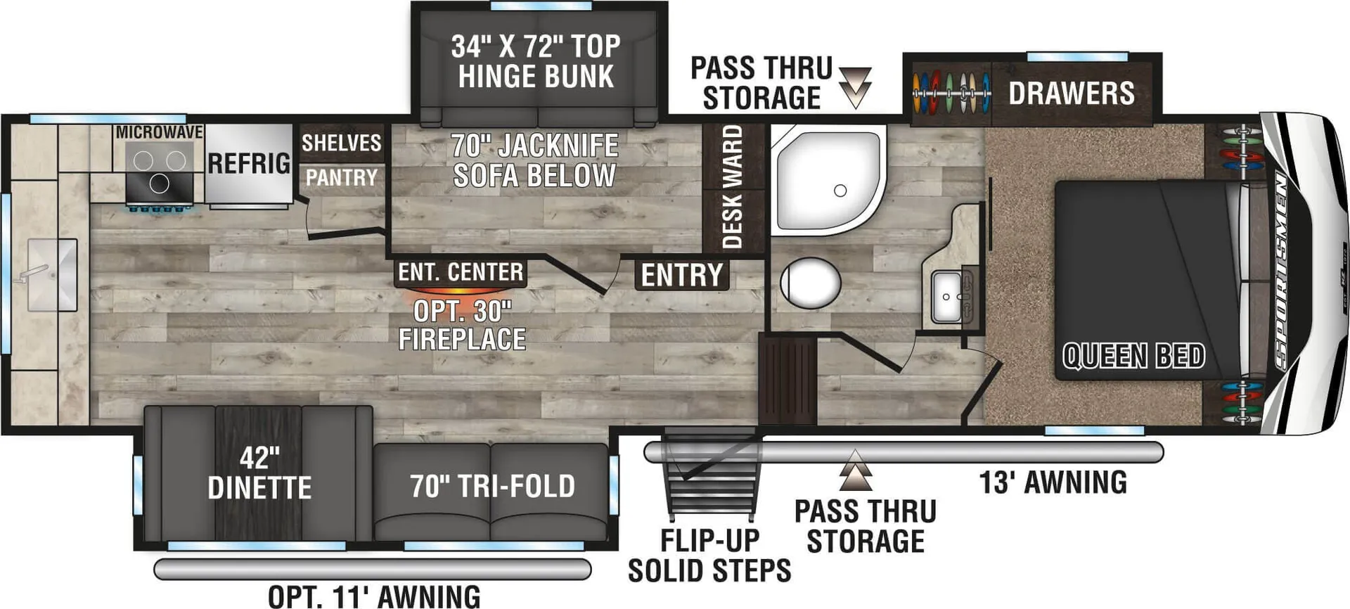 K-Z Sportsmen 303MB floor plan