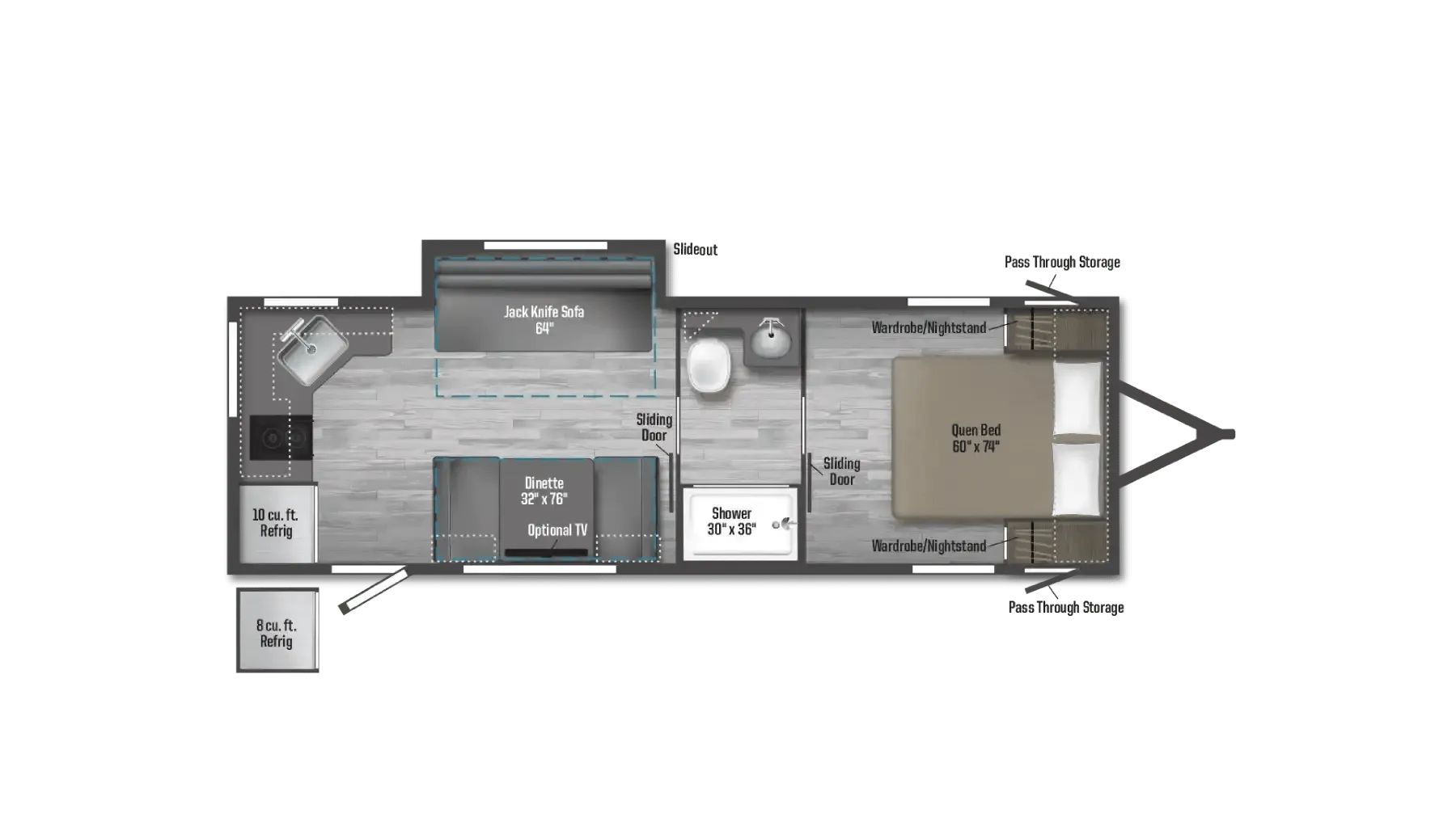 Winnebago M-Series 2326RK floor plan