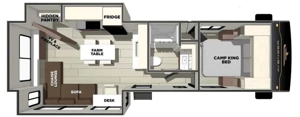 2026 Prime Time Avenger 27REI floor plan