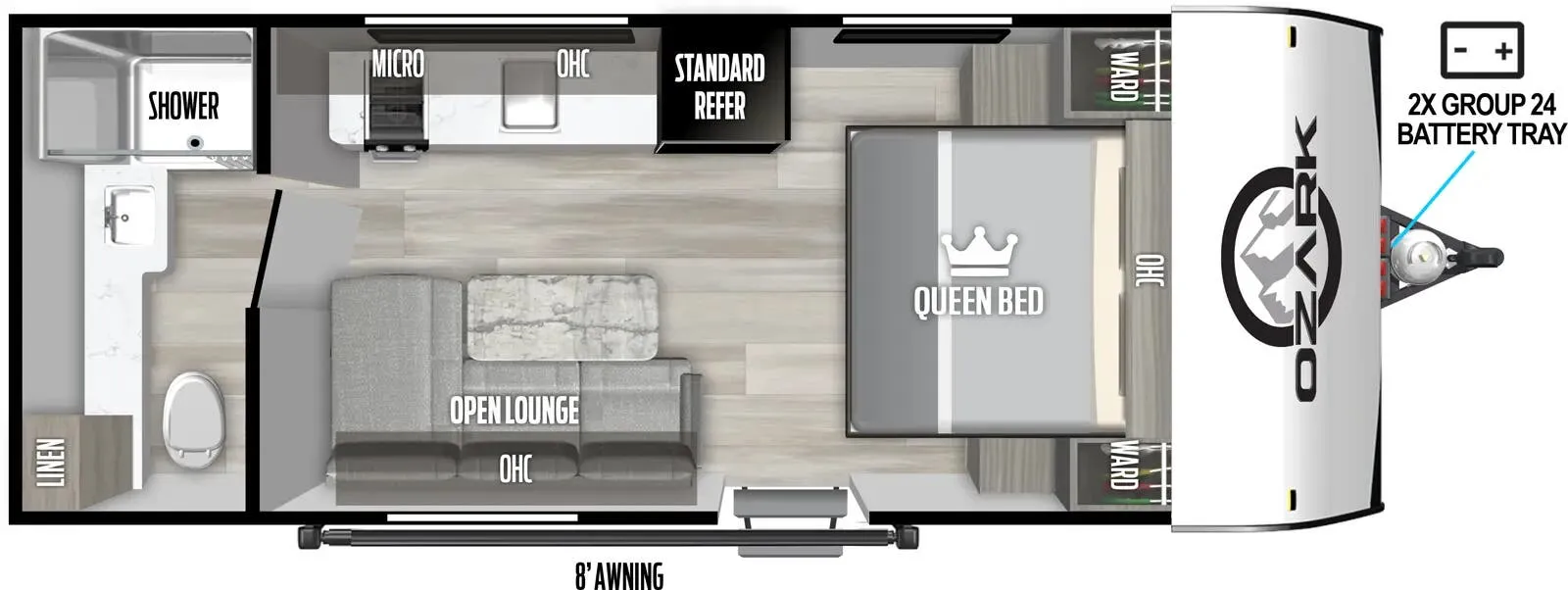 Forest River Ozark LE 1610FBLE floor plan