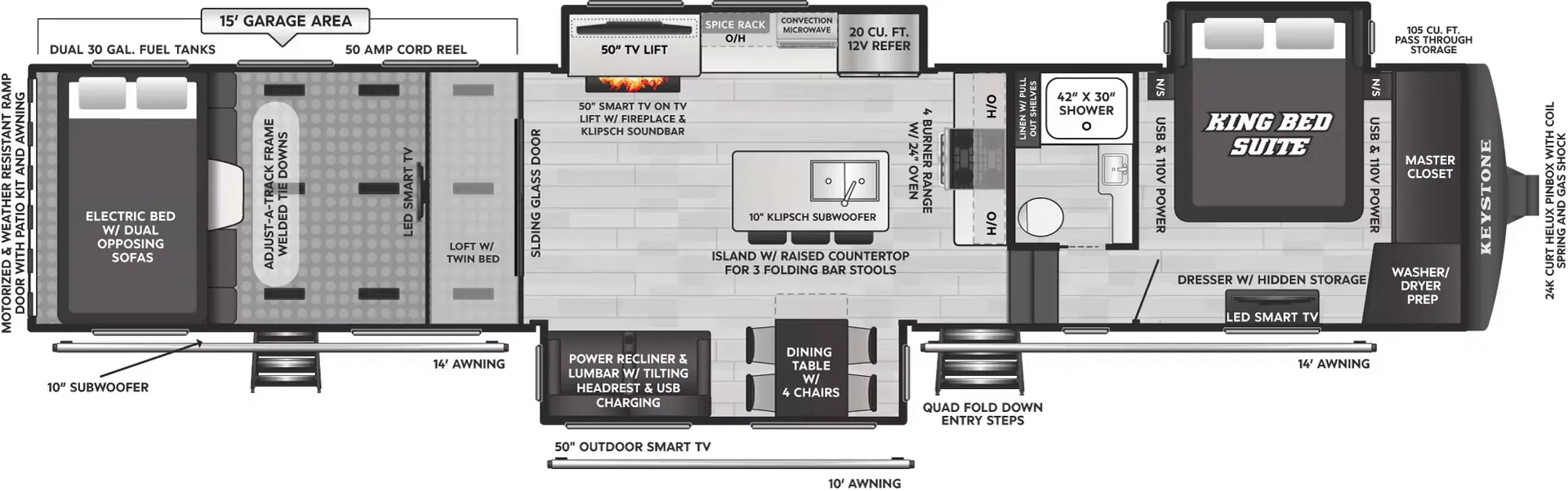 Keystone Raptor 430 floor plan