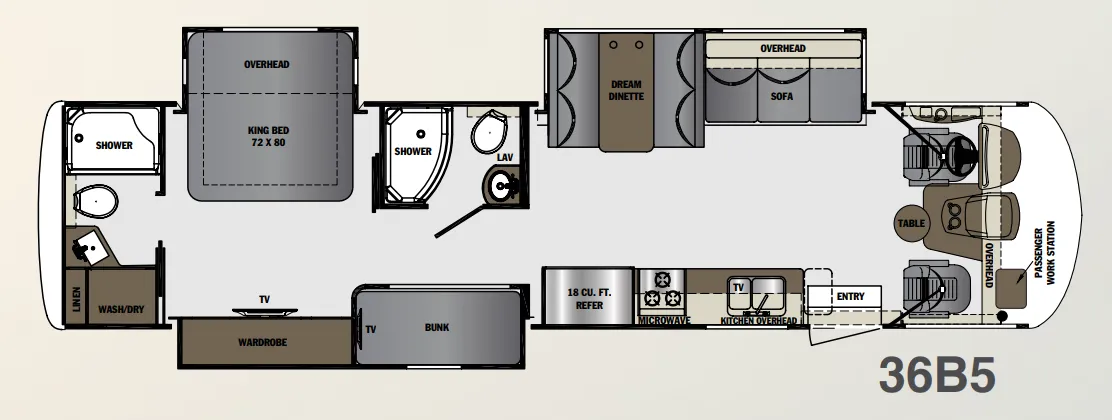 Forest River Georgetown 5 Series GT5 36B5 floor plan