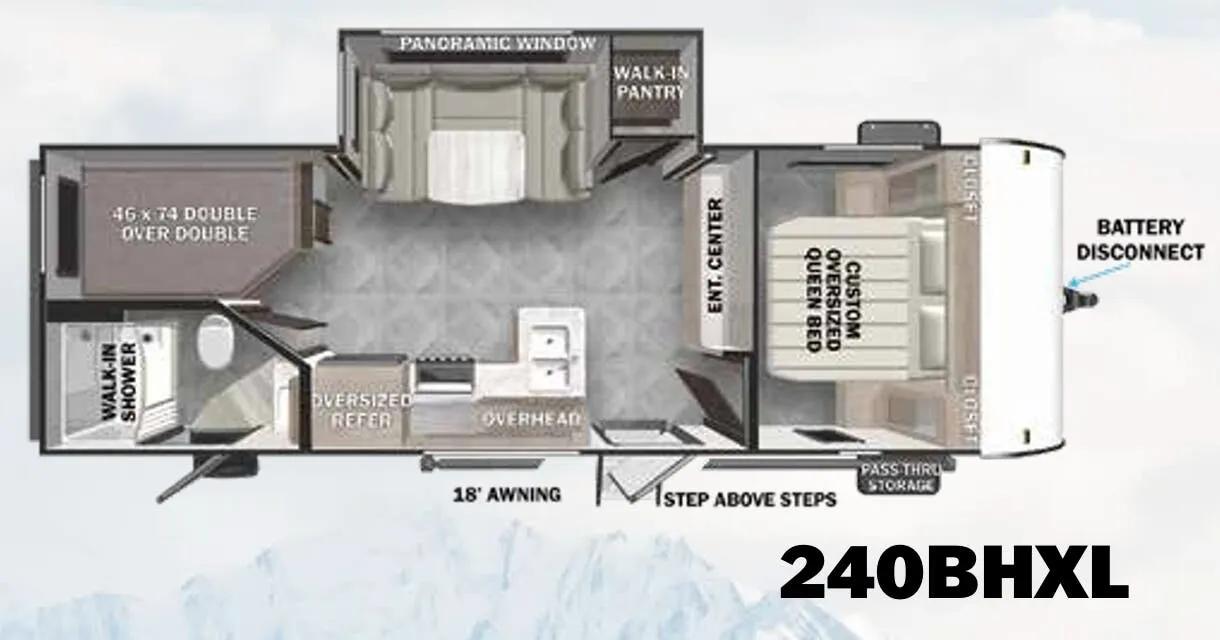 2023 Forest River Salem Cruise Lite 240BHXL - Floor plan