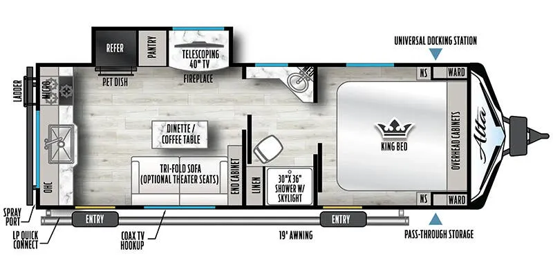 East to West Alta 2350KRK floor plan