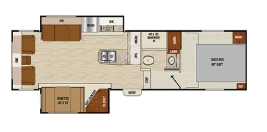 Coachmen Chaparral X-Lite 31 RLS floor plan
