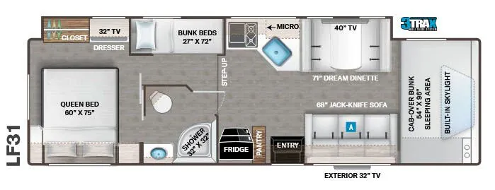 Thor Motor Coach Quantum LF31 floor plan