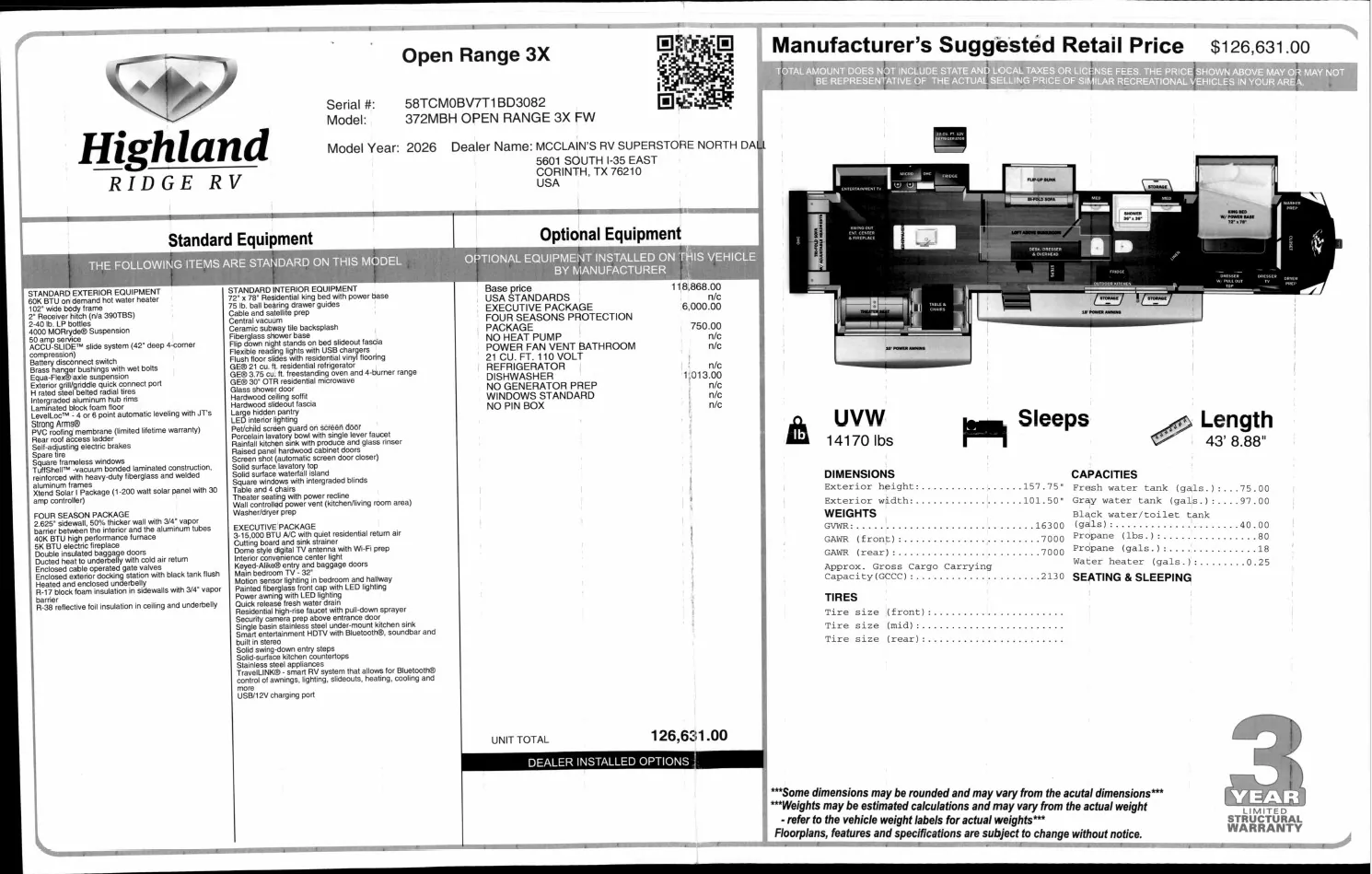 2026 Highland Ridge Open Range 3X 372MBH - Photo 4