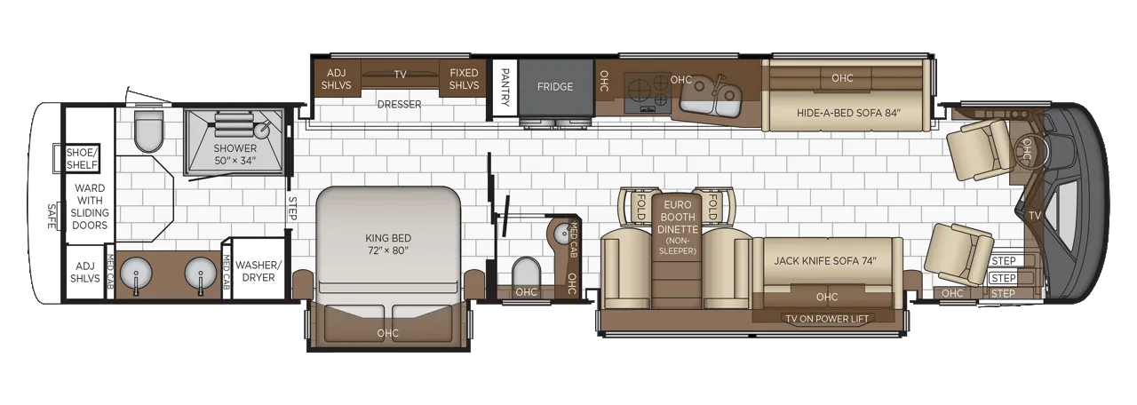 Newmar Essex 4521 floor plan