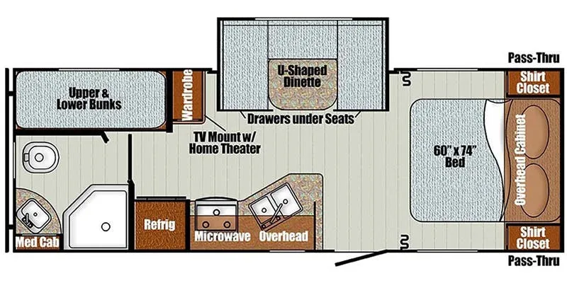 Gulf Stream Vista Cruiser 23QBS floor plan