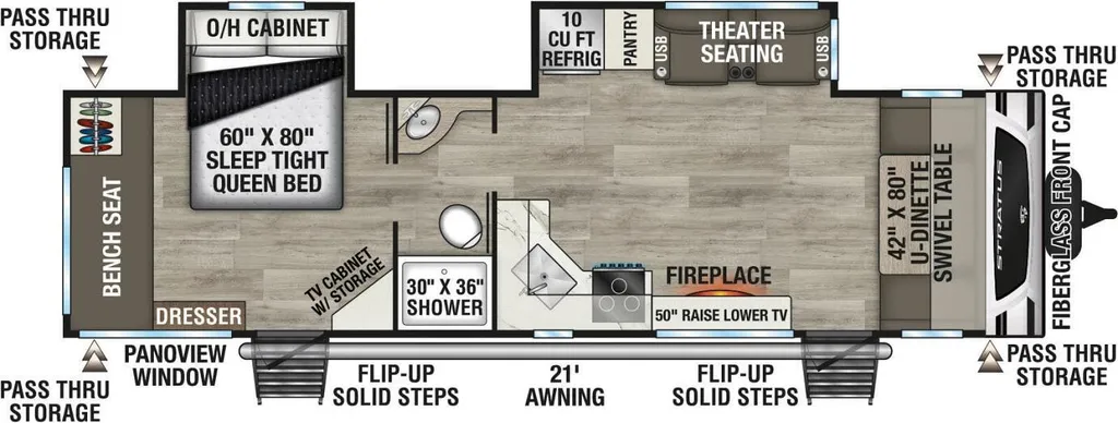 2026 Venture RV Stratus SR282VFD floor plan
