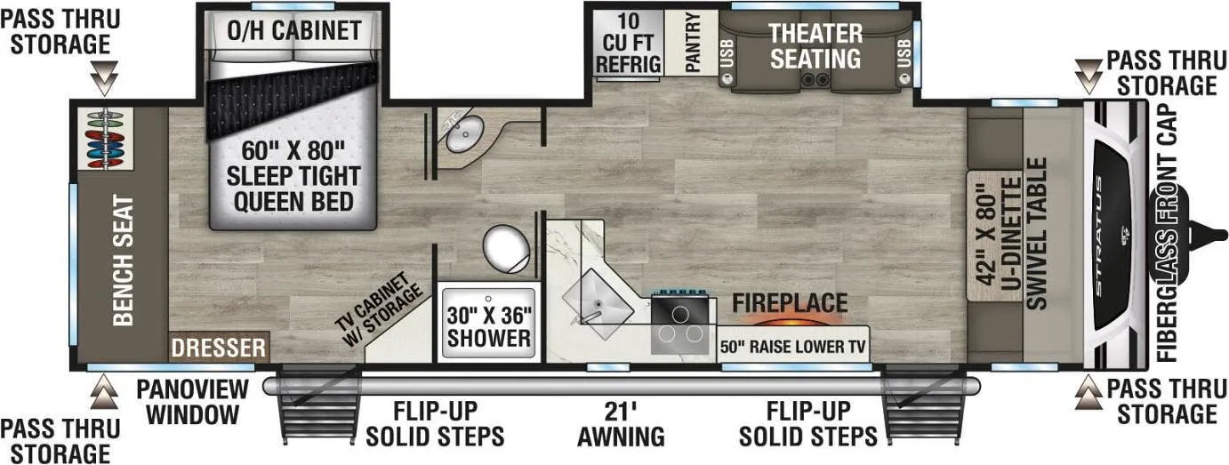 Venture RV Stratus SR282VFD floor plan
