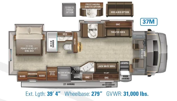 Jayco Seneca 37M floor plan