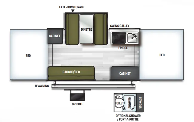 Forest River Flagstaff MAC 228D floor plan