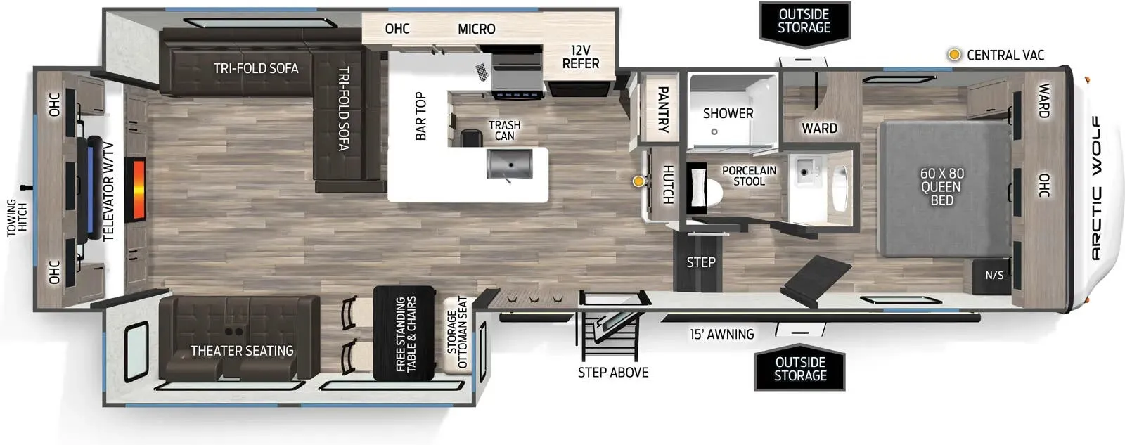 Forest River Arctic Wolf 289PANO floor plan