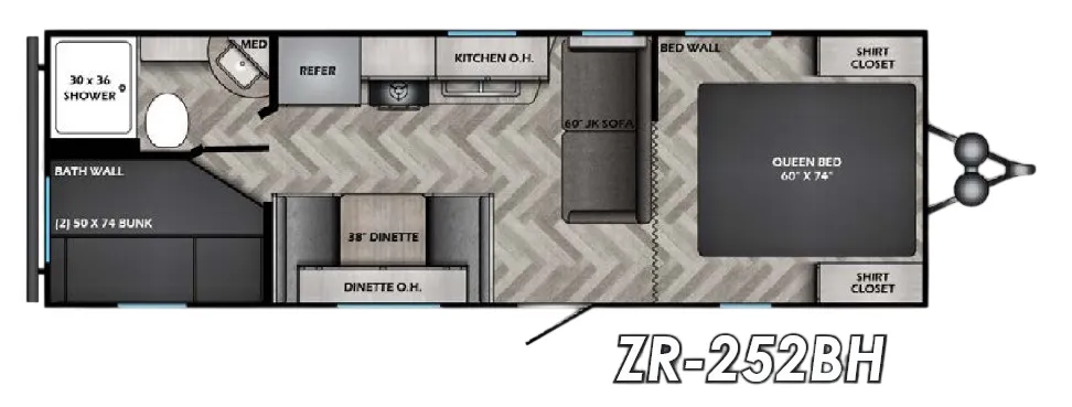CrossRoads Zinger Lite 252BH floor plan
