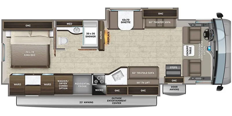 2023 Entegra Coach Vision XL 34G - Floor plan