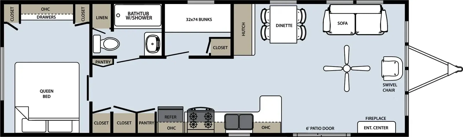 Forest River Quailridge Summit Canada 41BH-C-S floor plan