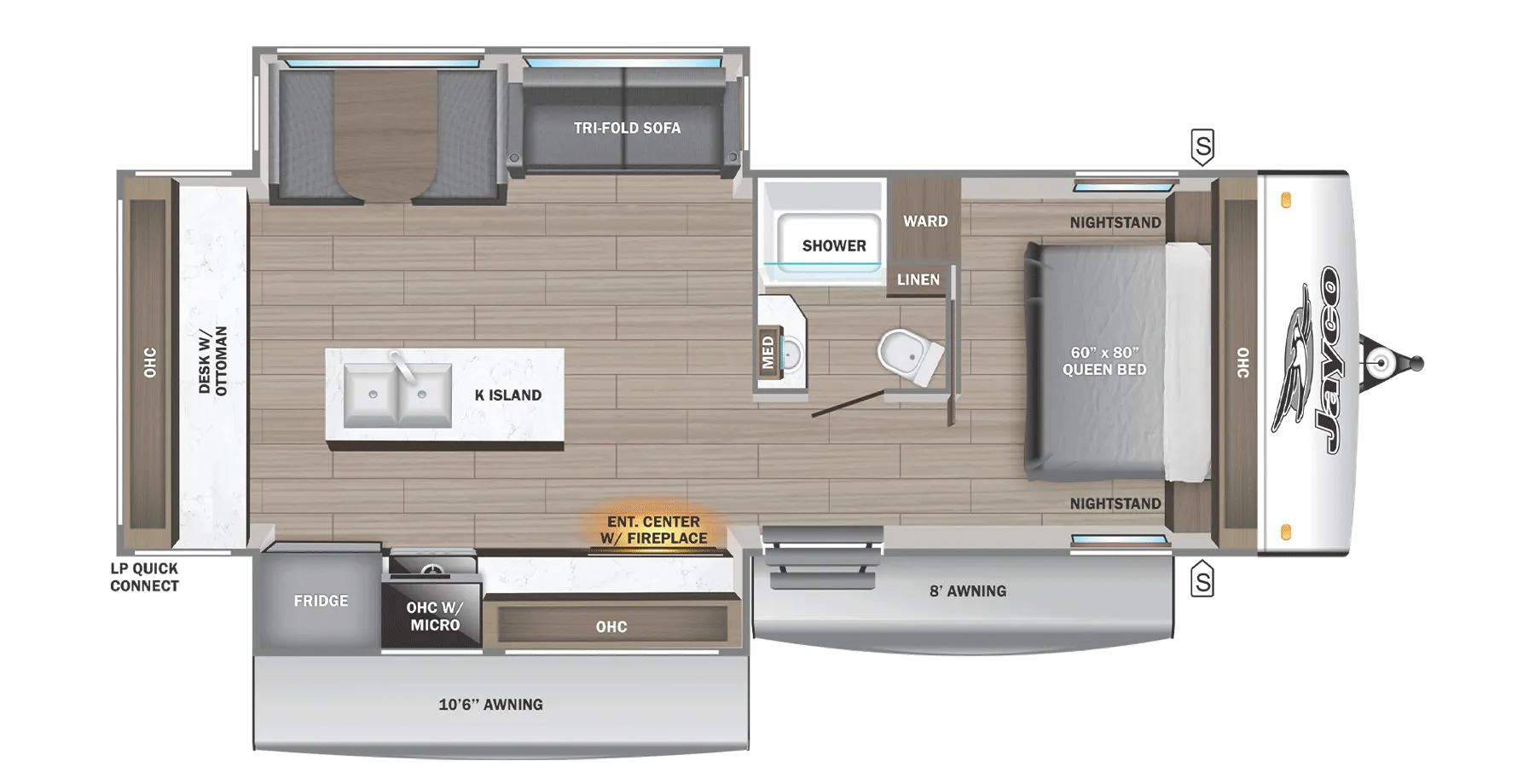 2026 Jayco Jay Feather 27MK - Floor plan