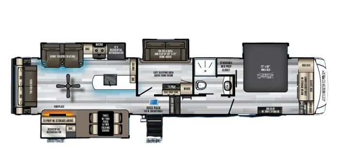 2022 Forest River Cherokee Arctic Wolf 3660 SUITE - Floor plan