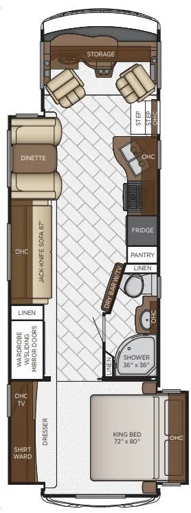 Newmar Bay Star 3401 floor plan