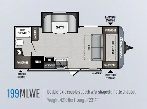 Keystone Passport SL Series 199MLWE exterior