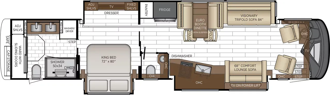 Newmar King Aire 4531 floor plan