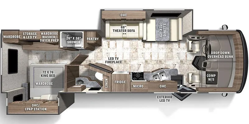 2023 Coachmen Pursuit 31TS - Floor plan